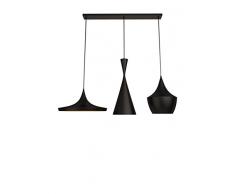 Homemania 8681465296720 Lampe A Suspension Black, Couleur DorÃ©, en MÃ©tal et Peinture-pour La Maison, Bureau, SÃ©jour, Chambre, Noir, DorÃ¨, Taille unique