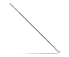 Relaxdays 10023827_865 Barre TÃ©lescopique Tringle Ã Rideaux Douche Tige Encadrement Porte etc. sans PerÃ§age INOX, Plastique, ArgentÃ©, 130-220 cm
