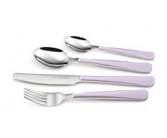 Albert de Thiers 339006 MENAGERE 24 Pieces Spheres Vieux Rose, Acier Inoxydable, 16,5 x 7 x 26 cm