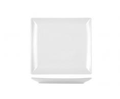 H&H H&H Boston Assiette Ã Dessert carrÃ©e, en grÃ¨s, Blanche 18Â x 18 cm