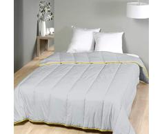 laurentmortreux Couette Gris Clair 140x200-Chaude, Polyester, 140x200