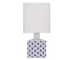 Lampe de chevet Gisèle, lampe décorative céramique, 40 W, bleu, ø 14 x H 29 cm