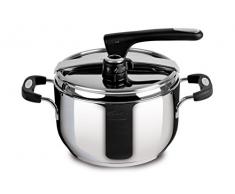 Lagostina Briosa Casserole à Pression avec ecodose, ø 22 cm 5 lt Acciaio e Nero