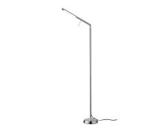 TRIO, Lampadaire, Filigran incl. 1 x LED,SMD,6,0 Watt,3000K,560 Lm. Verre, Blanc, Corps: metal, Nickel mat L:18,0cm, H:162,0cm, P:52,0cm IP20,Variateur tactile
