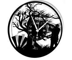 Horloge Murale en Vinyle instantanÃ©e Karma LP 33 Tours IdÃ©e Cadeau Vintage Faite Ã la Main Sport ForÃªt Environnement Chasse Chien Silent