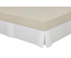 Cassa Luyton Couvre Sommier à Soufflets en Toile en Coton-Polyester Blanc - 180 x 200 cm