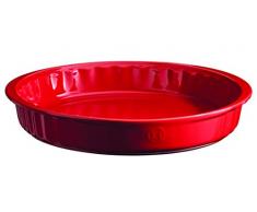 Emile Henry Eh346080 Moule à Tarte Céramique Rouge Grand Cru 30 X 28 X 5 cm