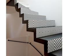 Stickers adhÃ©sifs escalier carrelages | Sticker Autocollant contremarche Carreaux de ciment â Stickers contremarche carrelages | Escalier carreaux de ciment adhÃ©sif - azulejos â 15 x 105 cm - 2 bandes