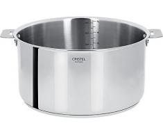 Cristel - F22QMP- Faitout inox 22cm sans poignÃ©e amovible - Collection Casteline