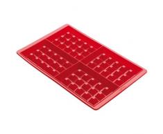 Lékué 0215000R01M017 Moule à Gaufres 2 Plaques Silicone Platine