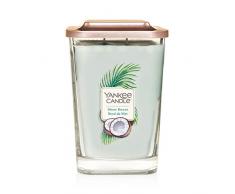 Yankee Candle Elevation Collection avec Couvercle de Plate-forme Grande Bougie CarrÃ©e Ã 2 MÃ¨ches, Shore Breeze