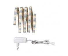 Paulmann 70317 Function YourLED Kit de base LED bande 1,5m, 2700K blanc chaud, 4,5W, 230/12V, Blanc, Plastique