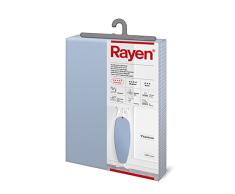 Rayen | Housse pour table Ã repasser Universelle | 4 Ã©paisseurs : mousse, molleton, tissu 100 % coton et titane | Housse Ã revÃªement en titane | Gamme Premium | 130x47 cm | Bleu