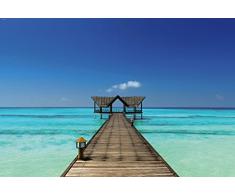 Papier Peint poster panoramique BORA BORA 4 x 2,70 m | DÃ©co et photo murale XXL QualitÃ© HD Scenolia