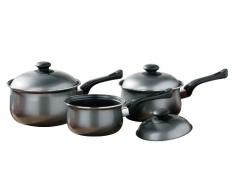 Premier Housewares Lot de 3 casseroles 16/18/20 cm Argent