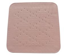 MSV Tapis Caoutchouc Douche Design Rose 54x54, Carbonate de Calcium