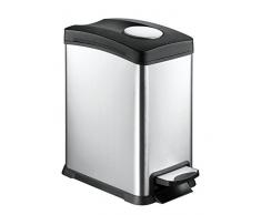 EKO Rejoice Poubelle Ã PÃ©dale MÃ©tal Inox 33 x 18 x 33 cm 8 litres