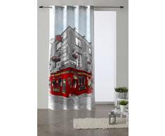 Martina Home Pub Rideau avec Oeillets, Tissu, Multicolore, 29Â x 2Â x 38Â cm