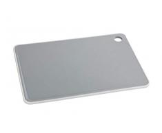WENKO 53052100 Planche à Découper Basic l, Antibactérienne, Polypropylène, 36 x 26 x 0,9 cm, Gris clair