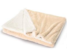 Le linge de Jules Plaid Doux et Moelleux 130x170 cm - Vanille