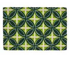 Entryways réception Verrouillage Cercles antidérapant en Fibre de Coco Paillasson, Vert