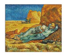 Arte Dal Mondo VG071EAT-01 Midi Repos Tableau, Huile sur Toile, Peint à la Main et montée sur châssis esthétique, Multicolore, 60 x 50 x 2 cm