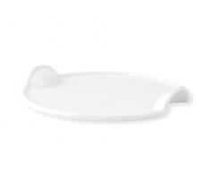 H&H Table Hotelware Plat Rond, 25, Porcelaine, Blanc, 25Â x 25Â x 3,5Â cm