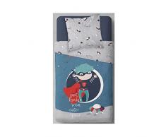 TODAY Housse de Couette et Taies doreiller, Bleu, 140 x 200 cm