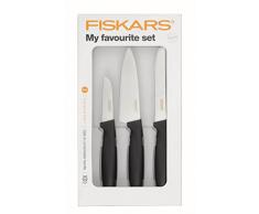 Fiskars 1014199 Functional Form Set de 3 Couteaux Indispensable Acier Inoxydable Noir/Blanc/Orange 29 x 15 x 2 cm