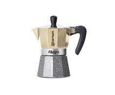 Aeternum - Allegra Preziosa - CafetiÃ¨re en Aluminium, Petra Platine 1 Tasse Platine