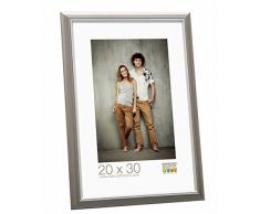Deknudt Frames S42JD1 Cadre Photo Profil Incliné Résine Argenté 20 x 20 cm
