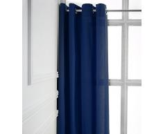 Today 257416 Rideau à Åillets Coton Ciel dorage/Bleu Marine 140 x 250 cm