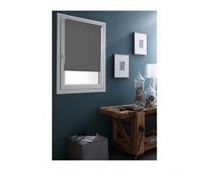 MADECOSTORE Store Enrouleur Occultant Easy Uni Gris souris - L65 x H170cm - Sans perçage