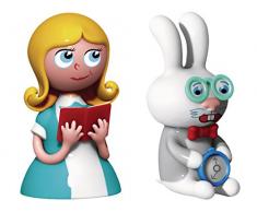 Alessi Amgi47set1 Alice & the White Rabbit Set de deux Figurines en Porcelaine, decorÃ©es Ã la Main