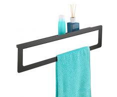 WENKO 23901100 Porte-serviettes avec tablette Montella, Aluminium inoxydable, 61 x 16 x 8 cm, Anthracite