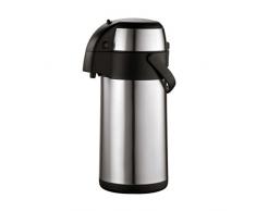 axentia 116710 Pichet Isotherme à Pompe, Métal, Argent, 37,4 x 15,4 x 14,8 cm