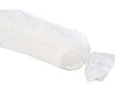 Nuit de France 331101 Taie Traversin 57 Fils Finition Volant et Recouvrement Coton Blanc 180 x 45 x 0,5 cm