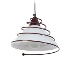 Tosel 10993 Suspension Spiralito Acier/Verre 100 W E27 Marron