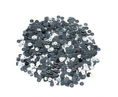Efco Fil Plat Rond, Sequins, Gris foncé, 6 mm, 40 g, 4000-piece