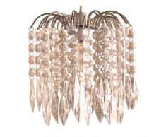 Lighting Web Co Lustre Ã 4 niveaux de cristaux en forme de goutte/cadre argentÃ©