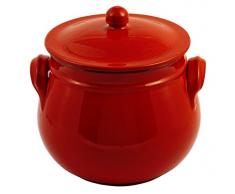 Colà maioliche et Terrecotte Depuis 1650 Plus marmite bombée avec Couvercle, Terre Cuite, Rouge, 20 x 20 x 24 cm