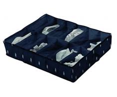 COMPACTOR Housse de Rangement Dessous de Lit Anti-Poussière pour Chaussures, Bleu KASURI, Polypropylène et EVA, 76 x 60 x H. 15 cm, RAN8047