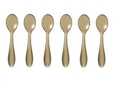 Guzzini 21730039 6 Petites CUILLERES 12 CM, SMMA, Sable