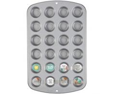 Wilton 03-0-0017 Mini moule à muffins Recette Droite 24 tasses Acier