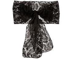 Club Green Vintage Flock Chaise Cravate, Noir, 23Â mm x 3Â m