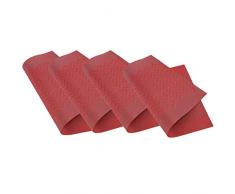 Venilia Set de table tressÃ© WAVES CHERRY, 45 x 30 cm, 4 pcs, antidÃ©rapant rÃ©siste Ã la chaleur et fait, Vinyle, 59009