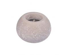 HOMEA 6BPB006TA Bougie Boule Paraffine Taupe 12 x 12 x 8 cm