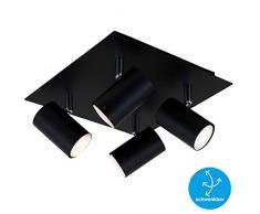 Briloner Leuchten 2857-045, pivotant, plafond, plafonnier à 4 lampes, GU10, max. 40 watt, noir