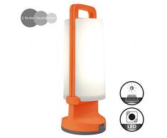 Lutec 563800037 Lampe Table Dragonfly Solar 1L, Plastique, Intégré, 1.3 W, Orange