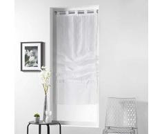 douceur dintÃ©rieur store droit a passants 45x180 cm voile sable nuage blanc